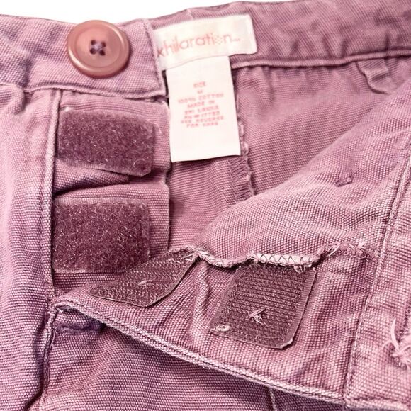 Girls Purple Skort Xhilaration M Y2K Button Front Cotton Shorts School - Picture 7 of 8